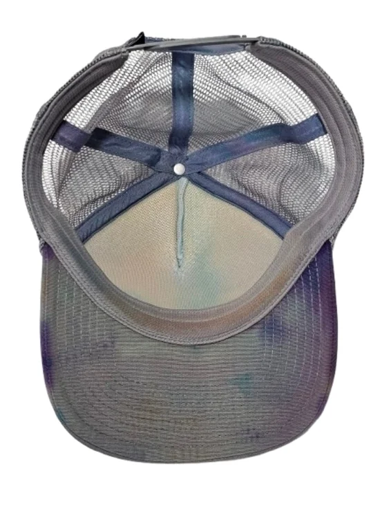 RARE Vintage Patagonia Tie Dye 3 Stripe Logo netplus Roped Padded Trucker Hat - Picture 7 of 7